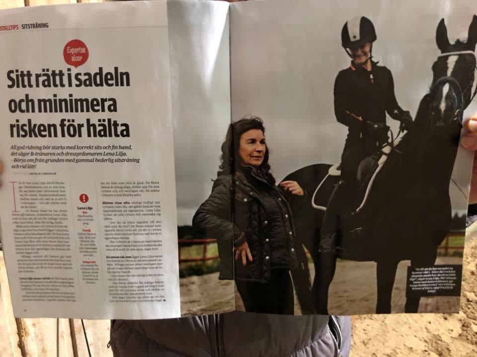 Reportage i tidningen Ridsport med Lena Lilja